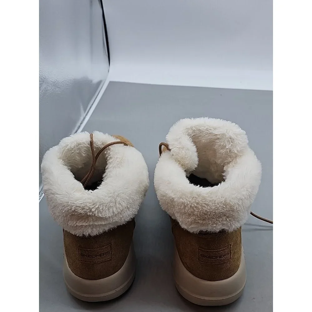 Skechers Air Cooled Goga Mat Tan Suede Leather‎ Fur Lined Chakka Boots Size 10 - Picture 7 of 7